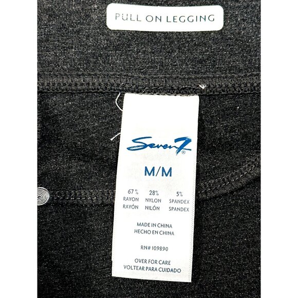 Seven7 Super Comfy Versatile Charcoal Pull On Leggings Soft Stretch Rayon Blend - Picture 4 of 9